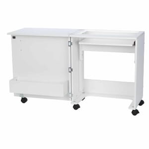 Judy Sewing Cabinet (101) from Arrow Sewing Furniture in flat bed position without sewing machine